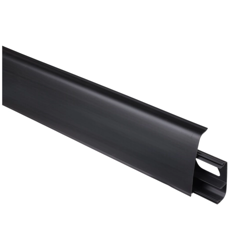 Listwa PCV podłogowa LIMA 72mm/2,5m Czarny Gładki