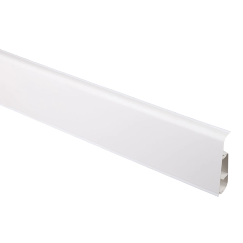 Listwa PCV podłogowa LIMA 72mm/2,5m Biały Gładki