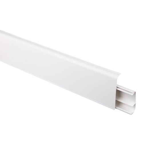 Listwa PCV podłogowa LIMA 72mm/2,5m Biały Gładki
