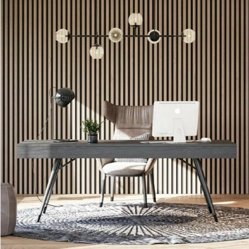 Lamele Akustyczne Dąb Naturalny Teak na Filcu 13,4 x 1,8 x 280 cm