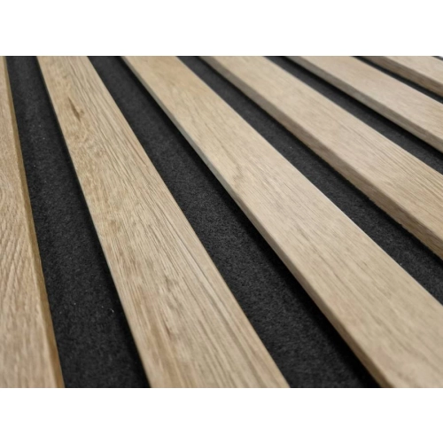 Lamele Akustyczne Dąb Naturalny na Filcu 13,4 x 1,8 x 280 cm