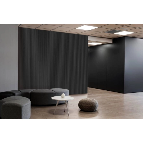 Lamele Dekoracyjne Czarne Matowe MDF 15,8 x 1,2 x 280 cm