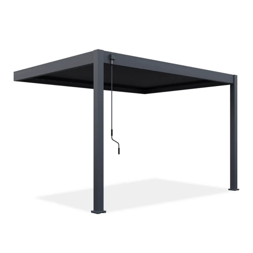 Przyścienna Pergola tarasowa aluminiowa NORDVIC Skyline LED Light 3 x 3 m Antracyt