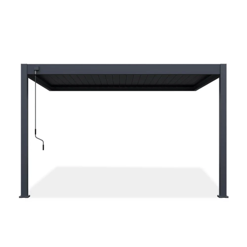 Przyścienna Pergola tarasowa aluminiowa NORDVIC Skyline LED Light 3 x 3 m Antracyt