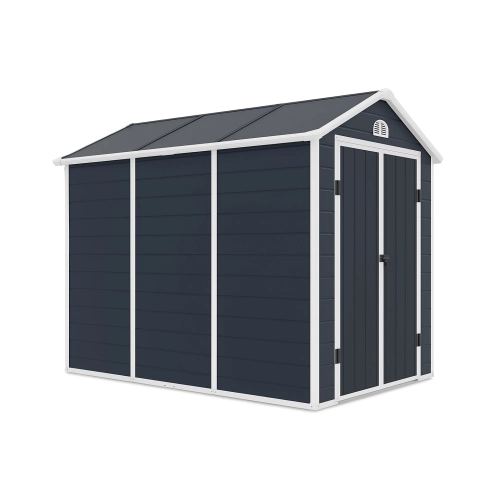 Skandynawski Domek Ogrodowy z tworzywa Nordivic Vidar 280 × 192 cm, Cold Grey