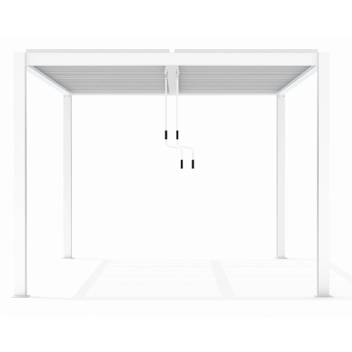 Pergola ogrodowa tarasowa aluminiowa LUXE 3 x 4 m Biały z oświetleniem LED