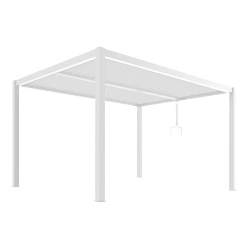 Pergola ogrodowa tarasowa aluminiowa LUXE 3 x 4 m Biały z oświetleniem LED