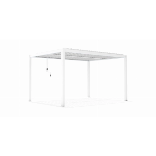 Pergola ogrodowa tarasowa aluminiowa LUXE 3 x 4 m Biały z oświetleniem LED