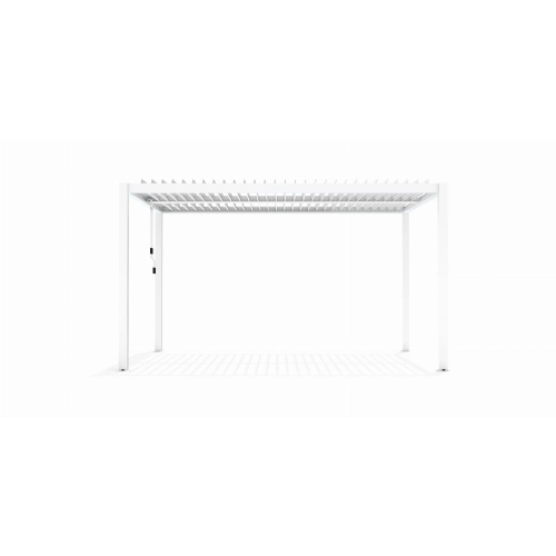 Pergola ogrodowa tarasowa aluminiowa LUXE 3 x 4 m Biały z oświetleniem LED