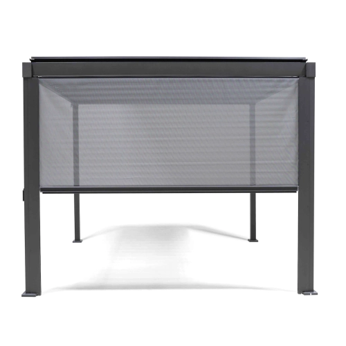Zestaw Pergola ogrodowa tarasowa  MIRADOR Solid 80 - 3 x 3 m Antracyt + Roleta 3 m