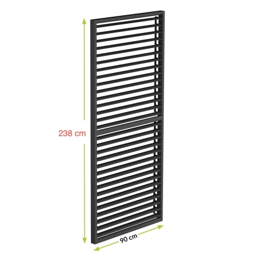 Panel Żaluzjowy boczny aluminiowy 90 x 238 cm - Pergola tarasowa NORDVIC Skyline Antracyt