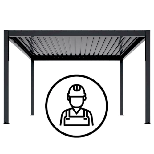 Pergola ogrodowa tarasowa aluminiowa NORDVIC Skyline 3 x 3 m Antracyt + Montaż w cenie