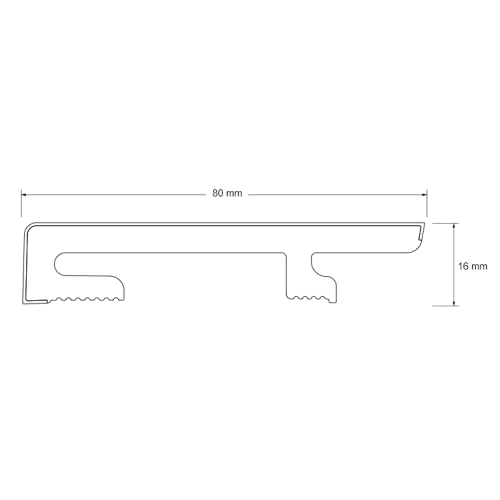 Listwa przypodłogowa wodoodporna Bravo 303 Szary 80mm 1,2m - montaż klej