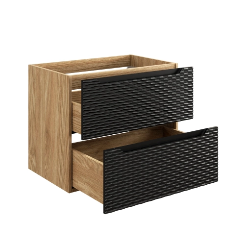Szafka pod umywalkę Comad OCEAN BLACK 70cm 2 Szuflady