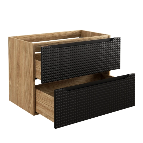 Szafka pod umywalkę Comad LUXOR BLACK 80cm 2 szuflady
