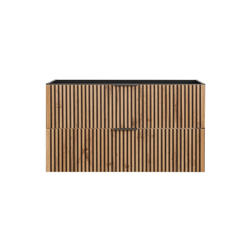 Szafka pod umywalkę Comad XILO BLACK WOTAN 100cm 2 szuflady