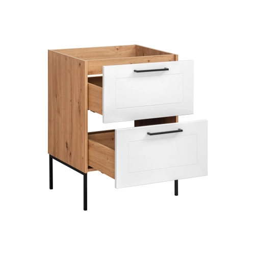 Szafka pod umywalkę Comad MADERA WHITE 60cm 2 szuflady