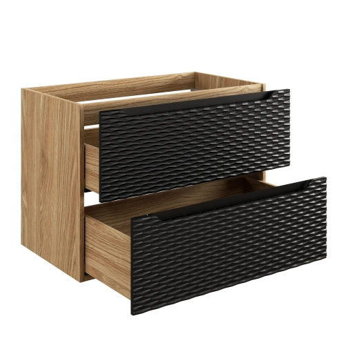 Szafka pod umywalkę Comad OCEAN BLACK 80cm 2 szuflady