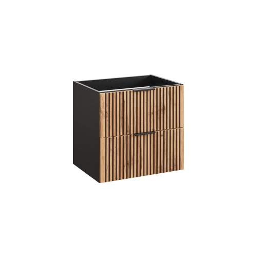 Szafka pod umywalkę Comad XILO BLACK WOTAN 60cm 2 szuflady
