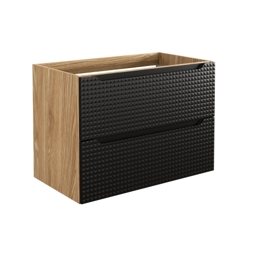 Szafka pod umywalkę Comad LUXOR BLACK 80cm 2 szuflady