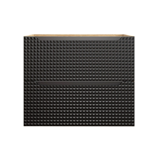Szafka pod umywalkę Comad LUXOR BLACK 70cm 2 Szuflady