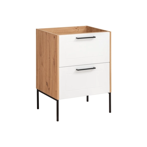 Szafka pod umywalkę Comad MADERA WHITE 60cm 2 szuflady