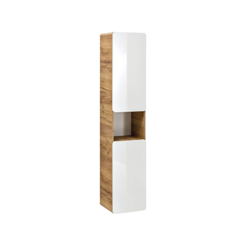 Szafka wysoka 2 drzwi Dąb Craft/Biały Połysk ARUBA WHITE 800 FSC, Comad