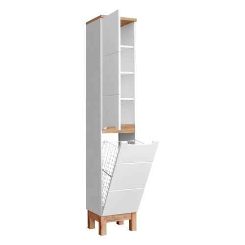 Szafka wysoka 2 drzwi Biała BALI WHITE 804 FSC, Comad
