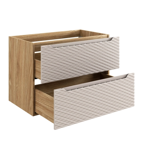 Szafka pod umywalkę Comad OCEAN BEIGE 80cm 2 szuflady