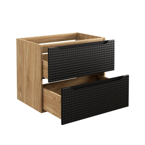 Szafka pod umywalkę Comad LUXOR BLACK 70cm 2 Szuflady