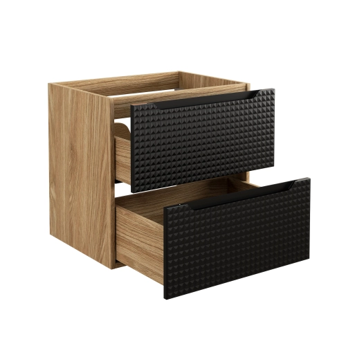 Szafka pod umywalkę Comad LUXOR BLACK 60cm 2 szuflady