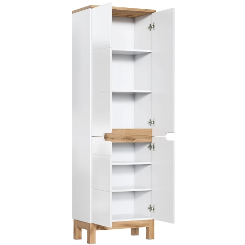 Szafka wysoka 4 drzwi Biała BALI WHITE 805 FSC, Comad