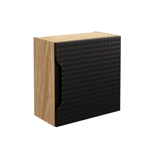 Szafka Górna Comad Qubik LUXOR BLACK 35x35cm 1 Drzwi
