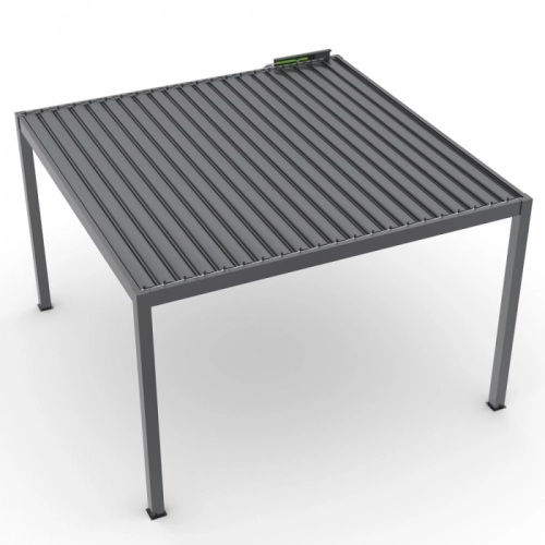 Pergola ogrodowa tarasowa aluminiowa elektryczna LUXE 3 x 4 m Antracyt z oświetleniem LED