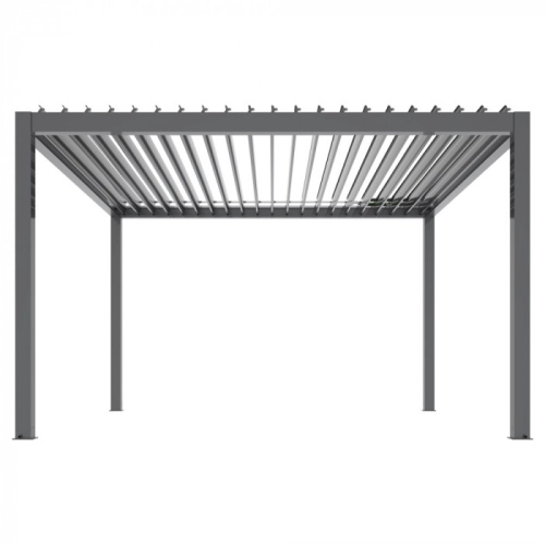 Pergola ogrodowa tarasowa aluminiowa elektryczna LUXE 3 x 4 m Antracyt z oświetleniem LED
