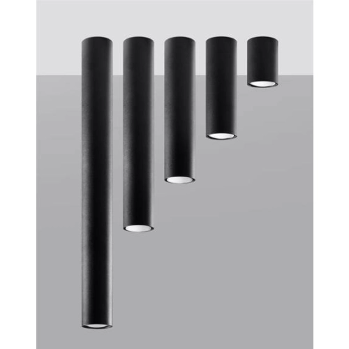 Lampa podsufitowa LAGOS 40 czarna 1x12W GU10 Sollux Lighting