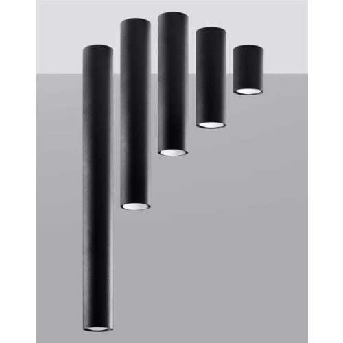 Lampa podsufitowa LAGOS 40 czarna 1x12W GU10 Sollux Lighting
