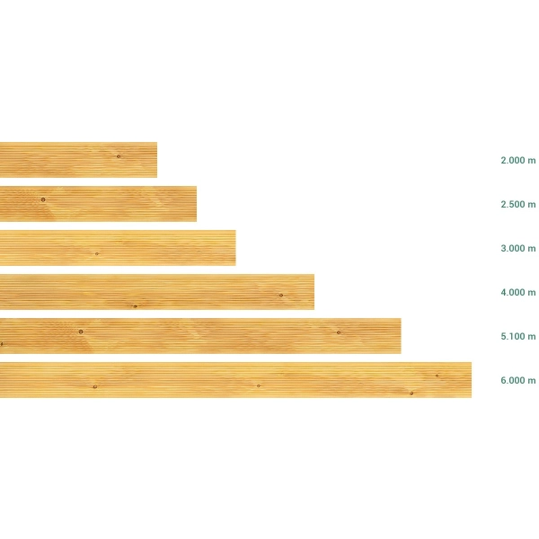 Deska tarasowa naturalna NORDWOOD Modrzew Syberyjski dwustronna drobny ryfel | 400 x 14 x 2,4 cm