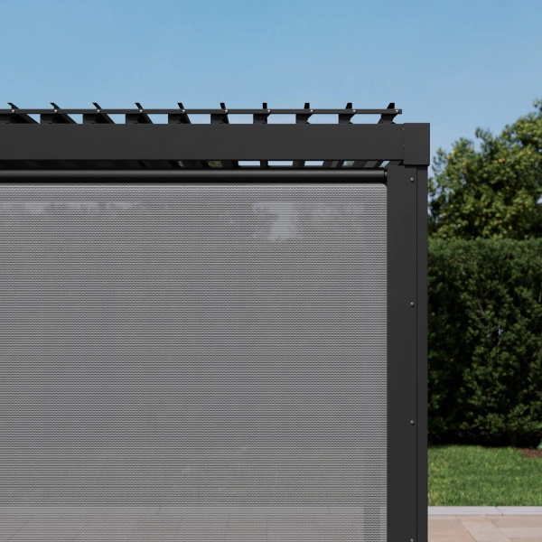 Roleta przeciwsłoneczna opuszczana 4M - Pergola tarasowa MIRADOR Solid 80 i Basic 88  - Antracyt