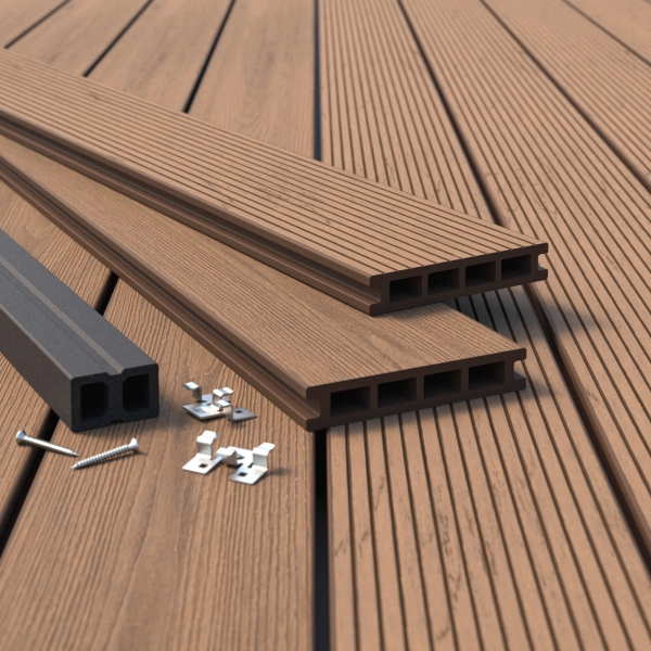 Deska Tarasowa Kompozytowa BERGDECK S140 Teak 400 x 14 x 2,5 cm