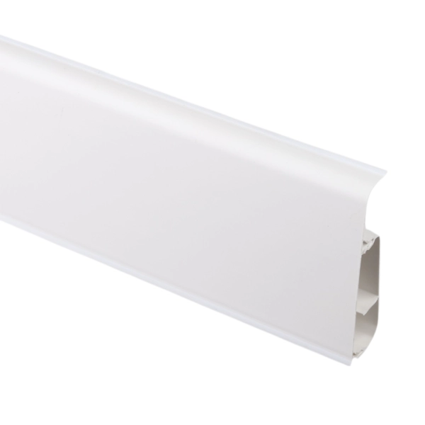 Listwa PCV podłogowa LIMA 72mm/2,5m Biały Gładki