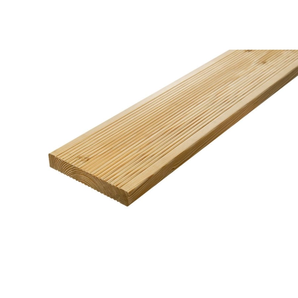 Deska tarasowa naturalna NORDWOOD Modrzew Syberyjski dwustronna drobny ryfel | 400 x 14 x 2,4 cm