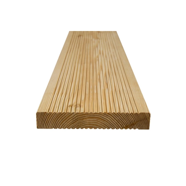 Deska tarasowa naturalna NORDWOOD Modrzew Syberyjski dwustronna drobny ryfel | 400 x 14 x 2,4 cm