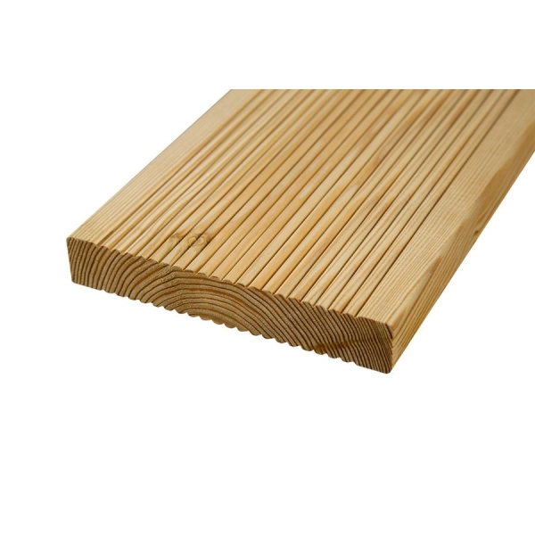 Deska tarasowa naturalna NORDWOOD Modrzew Syberyjski dwustronna drobny ryfel | 400 x 14 x 2,4 cm