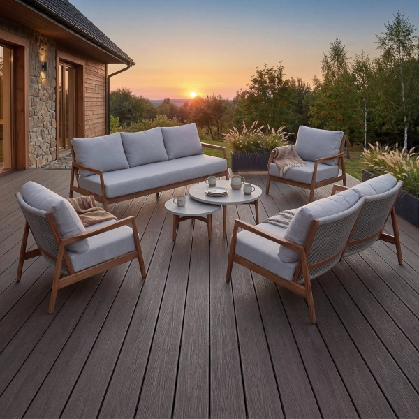 Deska Tarasowa Kompozytowa pełna NORDECK Vintage Dąb Palony 300 × 14 × 1,9 cm