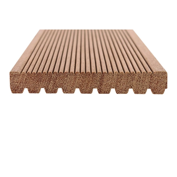 Deska tarasowa naturalna NORDWOOD Bangkirai dwustronna drobny-gładki ryfel | 275 x 14,5 x 2,1 cm