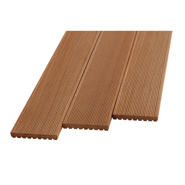 Deska tarasowa naturalna NORDWOOD Bangkirai dwustronna drobny-gładki ryfel | 275 x 14,5 x 2,1 cm