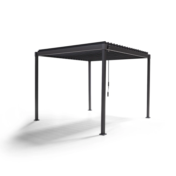 Pergola ogrodowa tarasowa MIRADOR Solid 80 - 3 x 3 m Antracyt