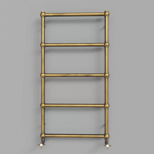 Grzejnik łazienkowy AWENA 1 mosiądz 530x508mm 138W podłączenie grzałka L Imers