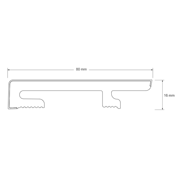Listwa przypodłogowa wodoodporna BETA 80mm 2,2m Czarny - montaż klej